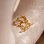 Load image into Gallery viewer, Horizontal Bar Hoop Earrings