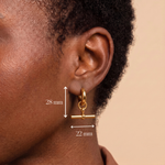 Load image into Gallery viewer, Horizontal Bar Hoop Earrings
