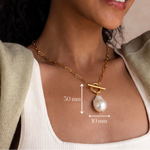 Load image into Gallery viewer, Pearl Drop Twist Chain Necklace