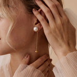 Load image into Gallery viewer, Pearl Tassel Drop Earrings