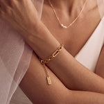Load image into Gallery viewer, Bar Tag Chain Bracelet