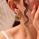 Load image into Gallery viewer, Layered Coil Hoop Earrings