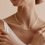 Load image into Gallery viewer, Sleek Gold Snake Chain Necklace