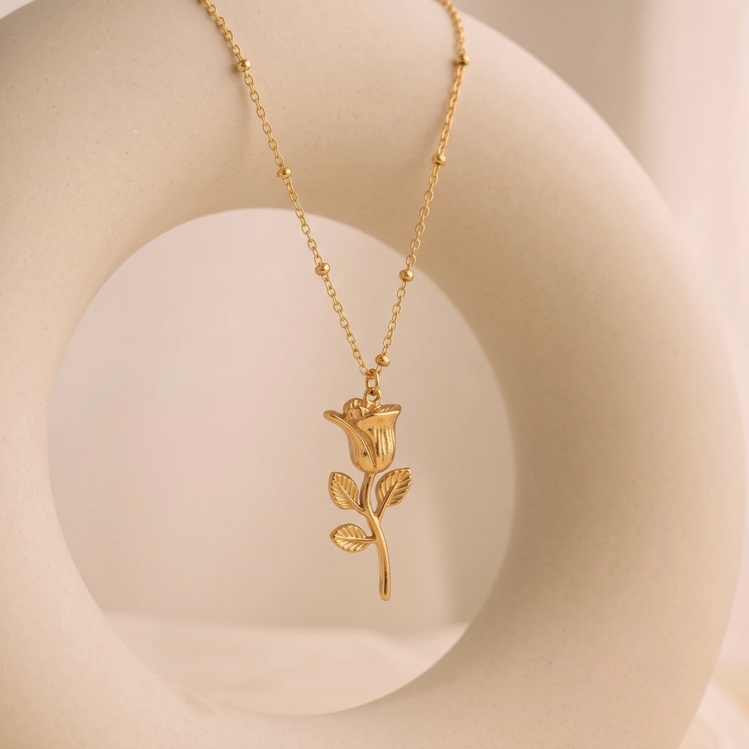 Rose Blossom Pendant Necklace