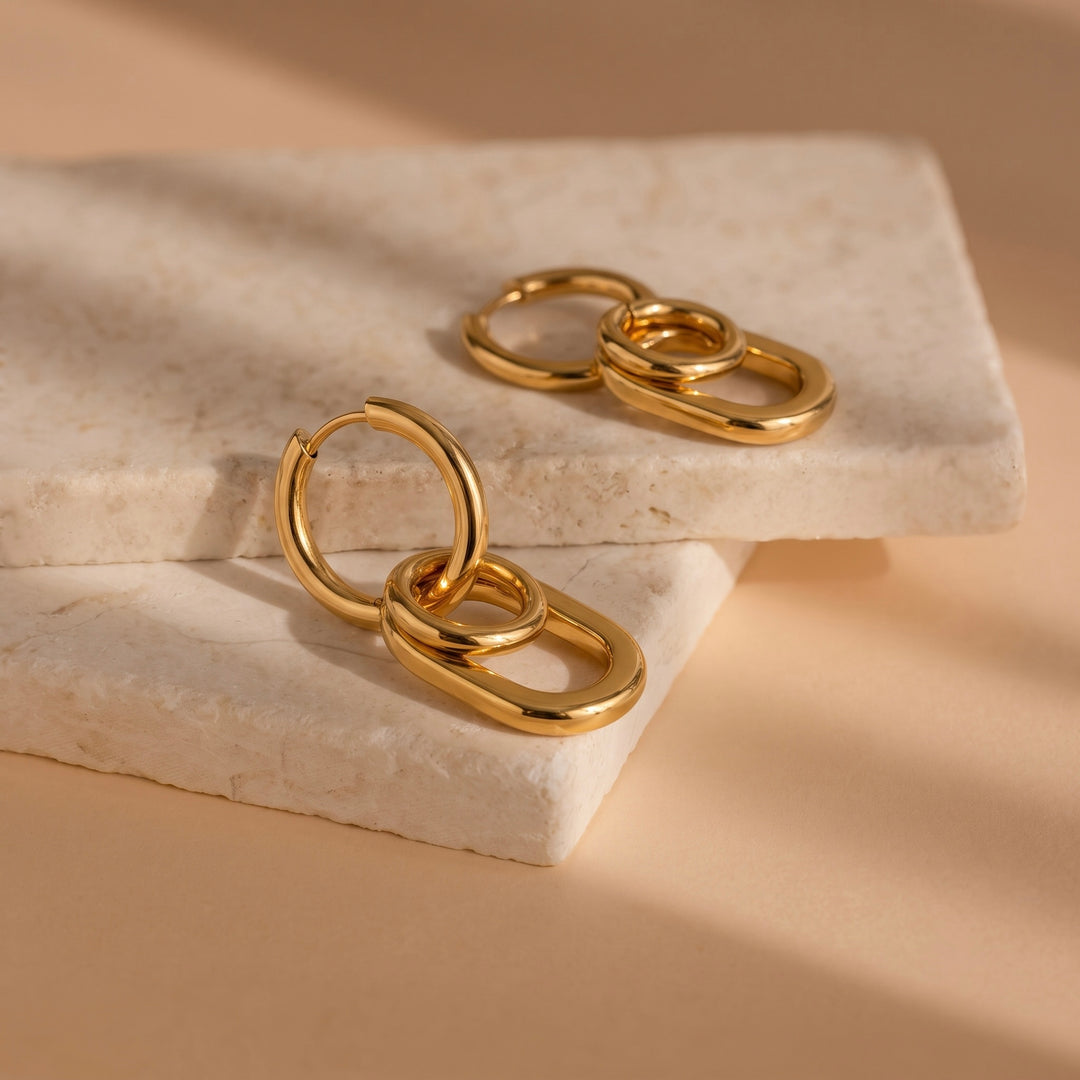 Paperclip Link Drop Earrings