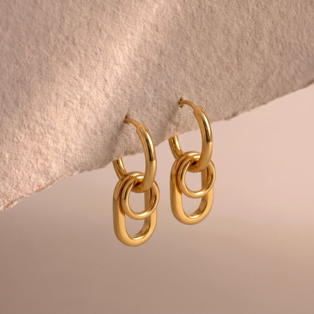Paperclip Link Drop Earrings