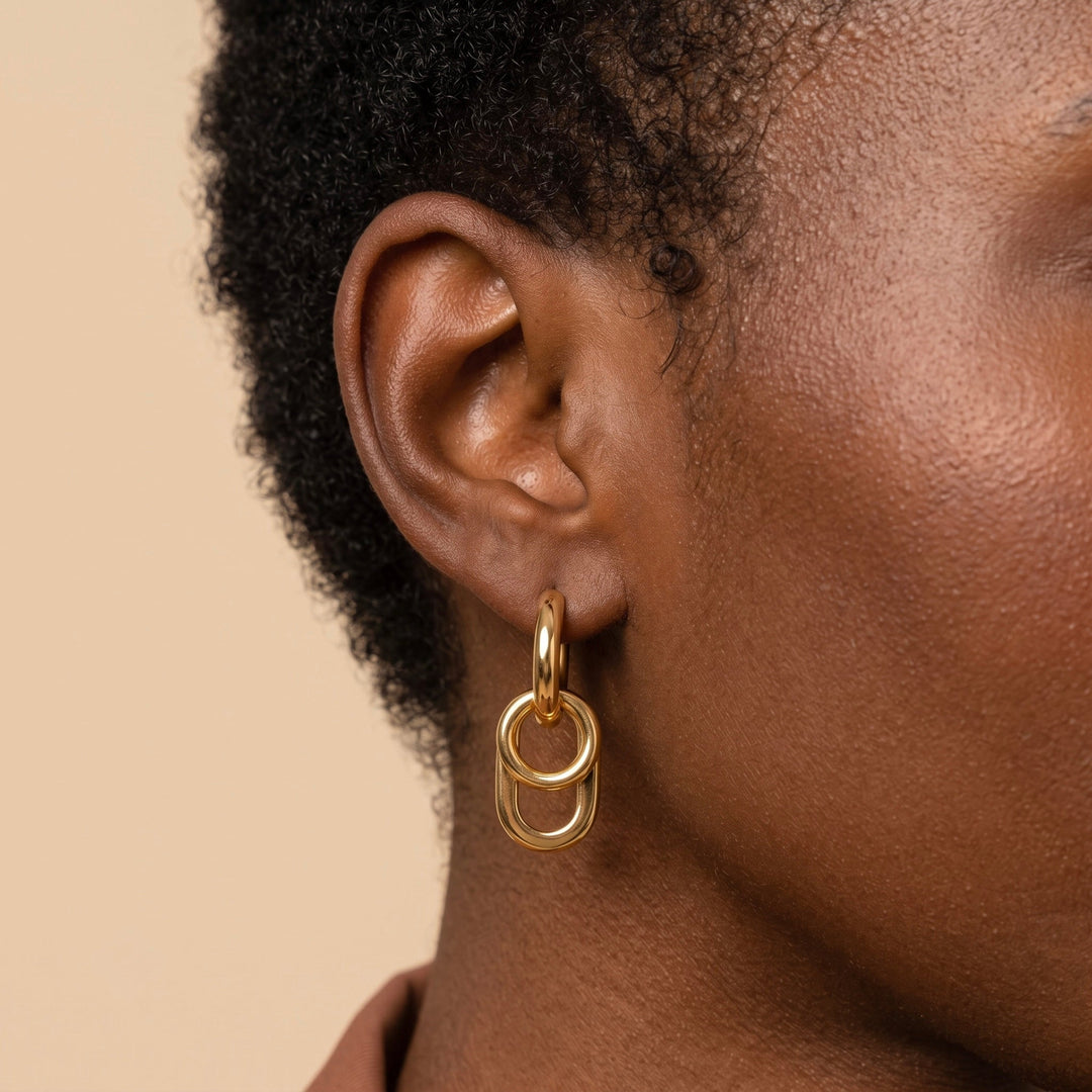 Paperclip Link Drop Earrings