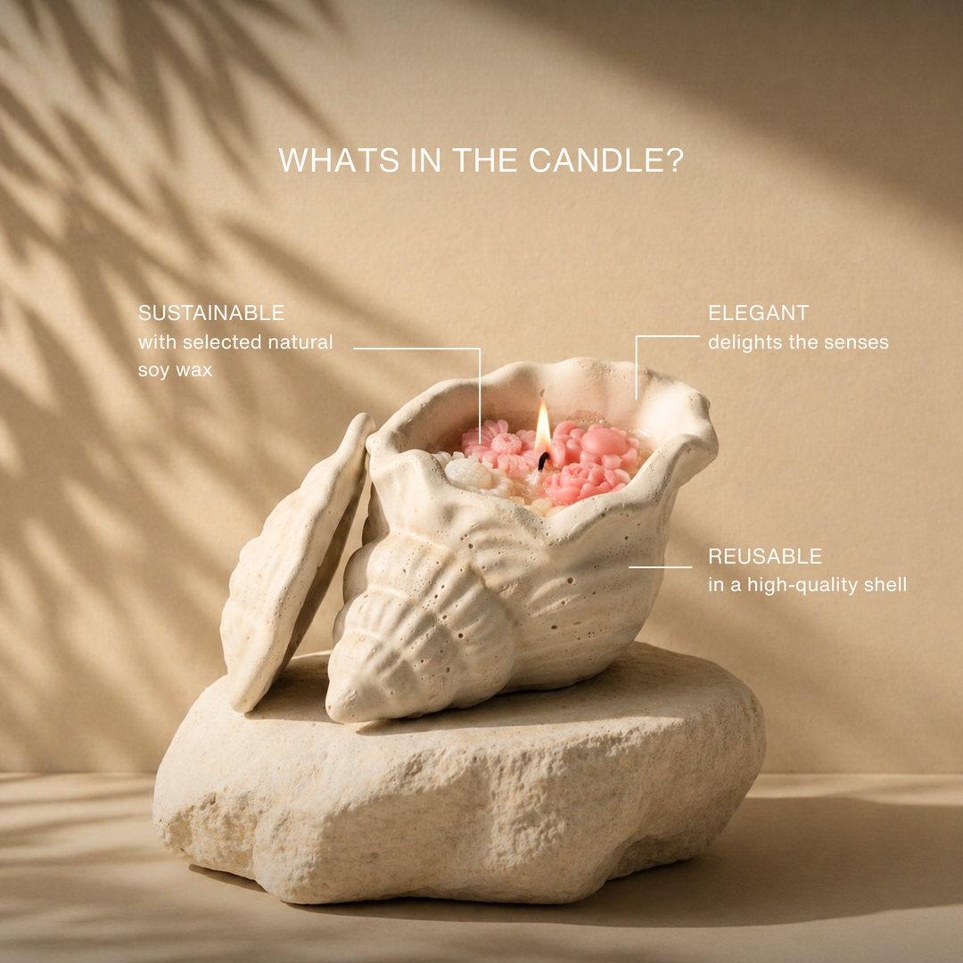 Soy Wax Candle in Reusable Decorative Shell