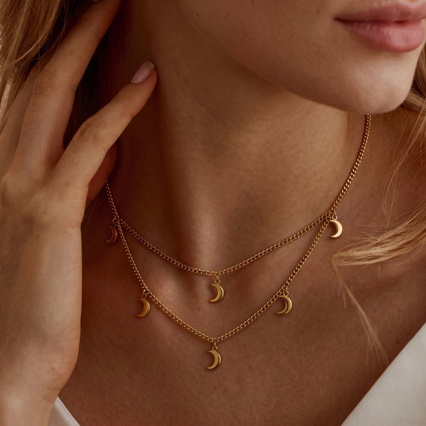 Layered Charm Necklace Set