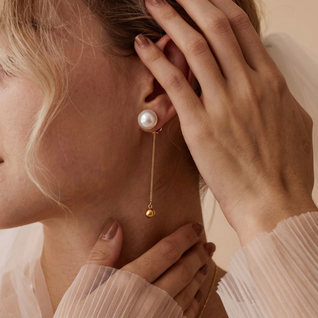 Pearl Tassel Drop Earrings