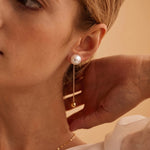Load image into Gallery viewer, Pearl Tassel Drop Earrings
