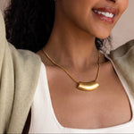 Load image into Gallery viewer, Sculptural Bean Pendant Necklace

