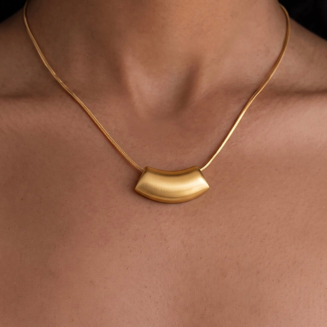 Sculptural Bean Pendant Necklace