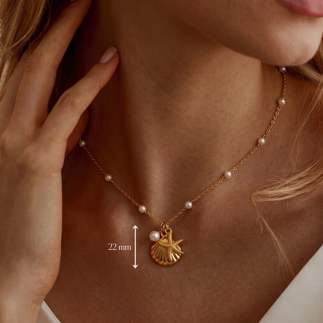 Medallion & Pearl Pendant Necklace