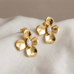 Load image into Gallery viewer, Gold Bow Stud Earrings
