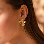 Load image into Gallery viewer, Gold Bow Stud Earrings
