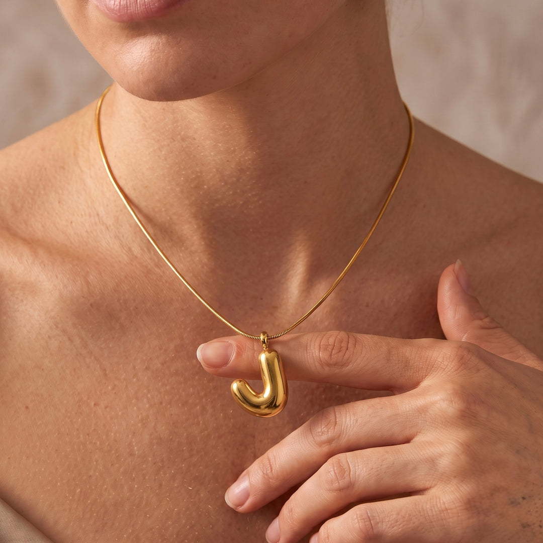 Initial Letter Pendant Necklace