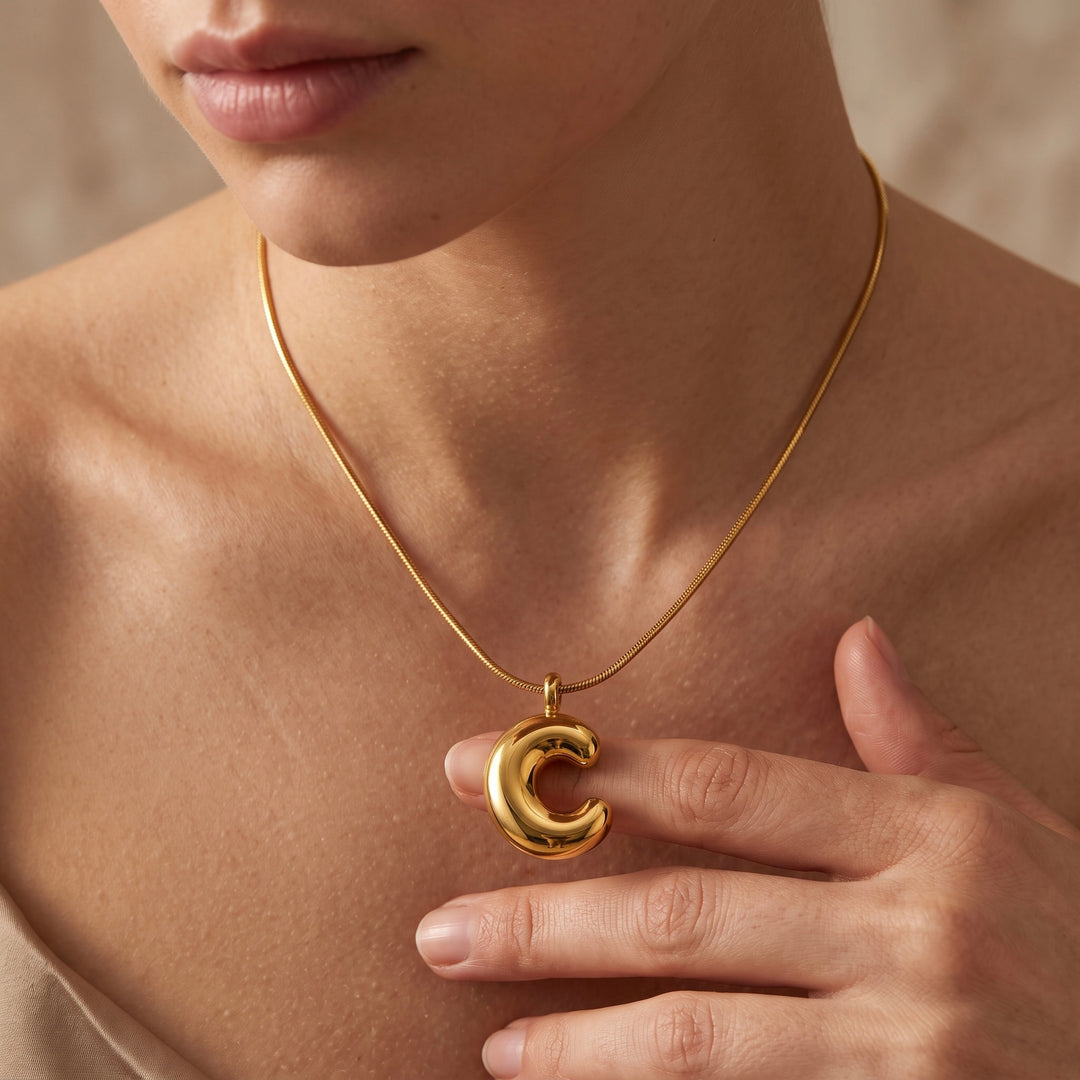 Initial Letter Pendant Necklace
