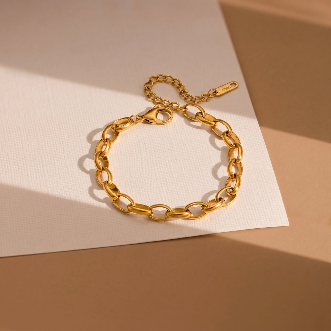 Chunky Gold Link Chain Bracelet