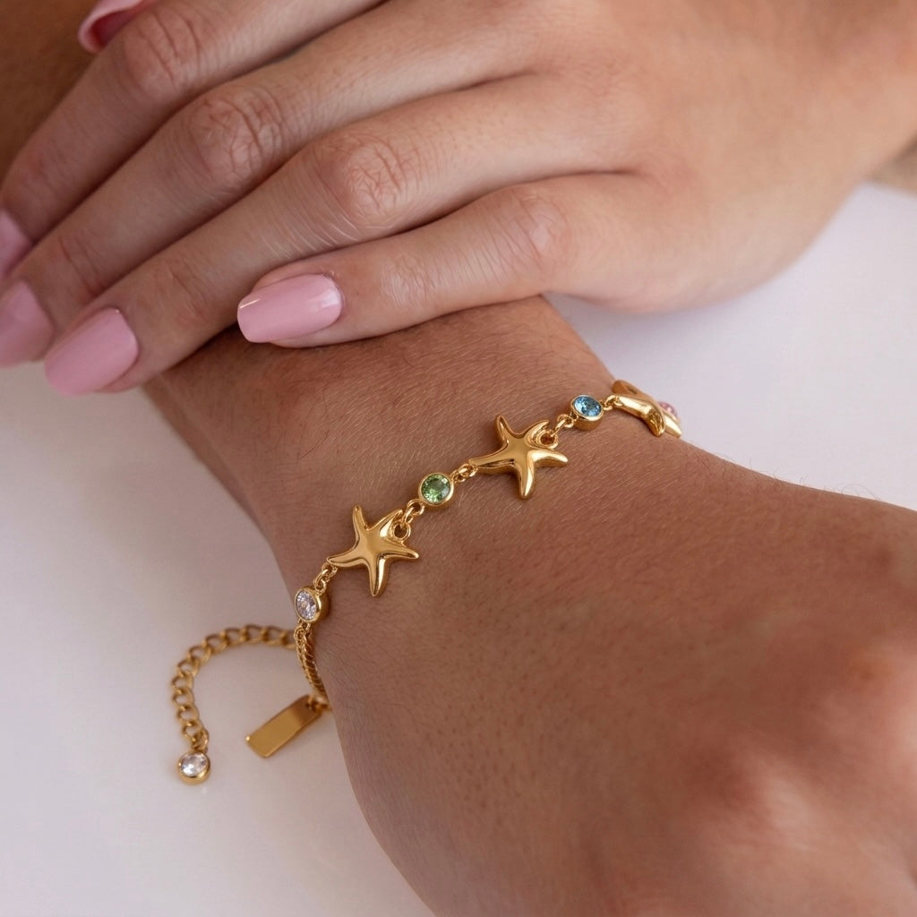 Star & Heart Charm Bracelet
