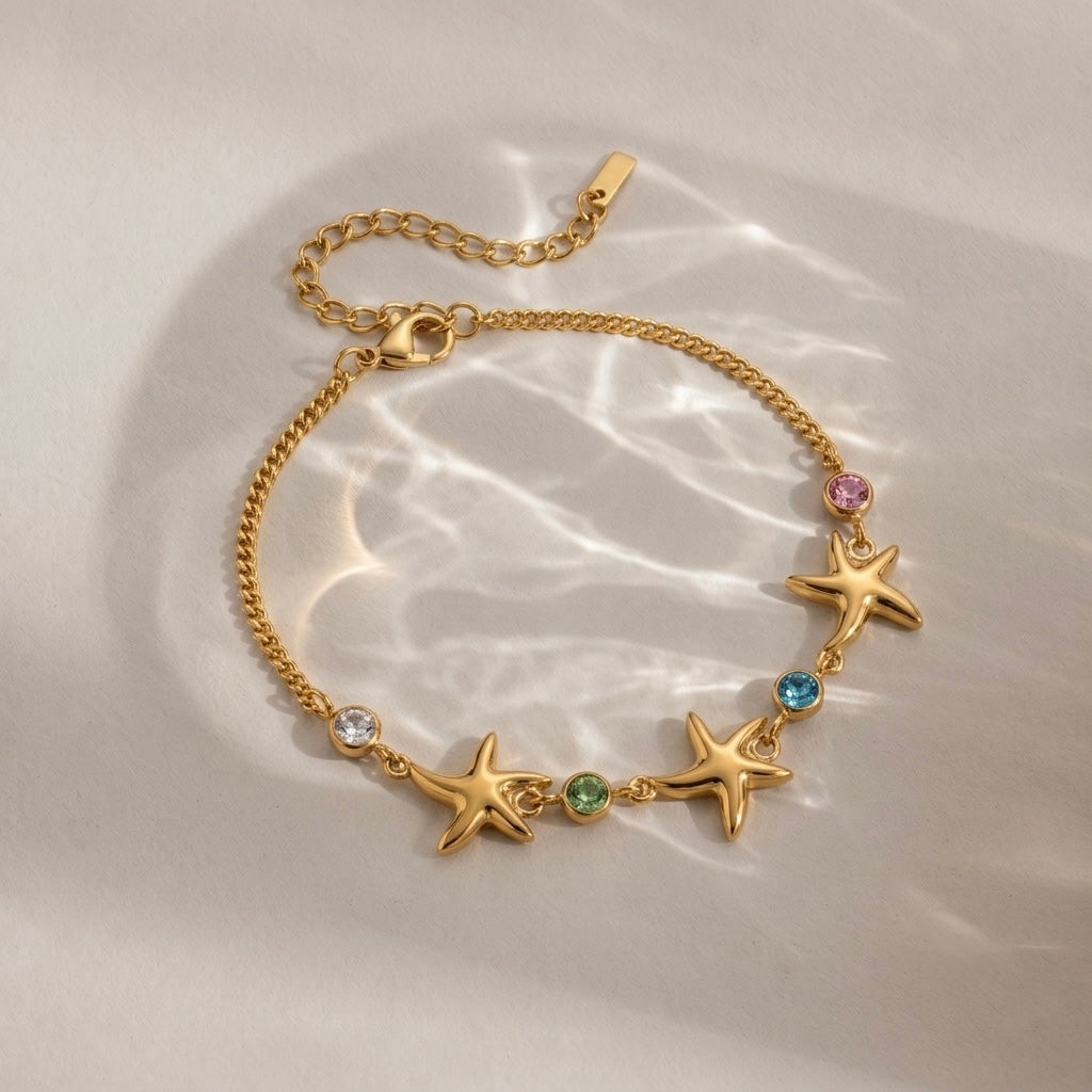 Star & Heart Charm Bracelet
