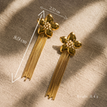 Load image into Gallery viewer, Floral Tassel Fringe Earrings
