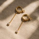 Load image into Gallery viewer, Geometric Circle &amp; Cube Earrings
