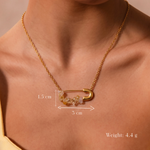Load image into Gallery viewer, Gold Wave Pendant Necklace
