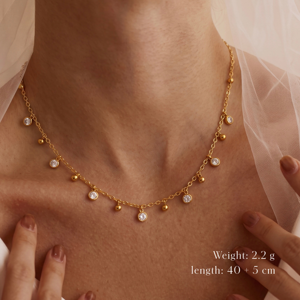 Beaded Station Necklace