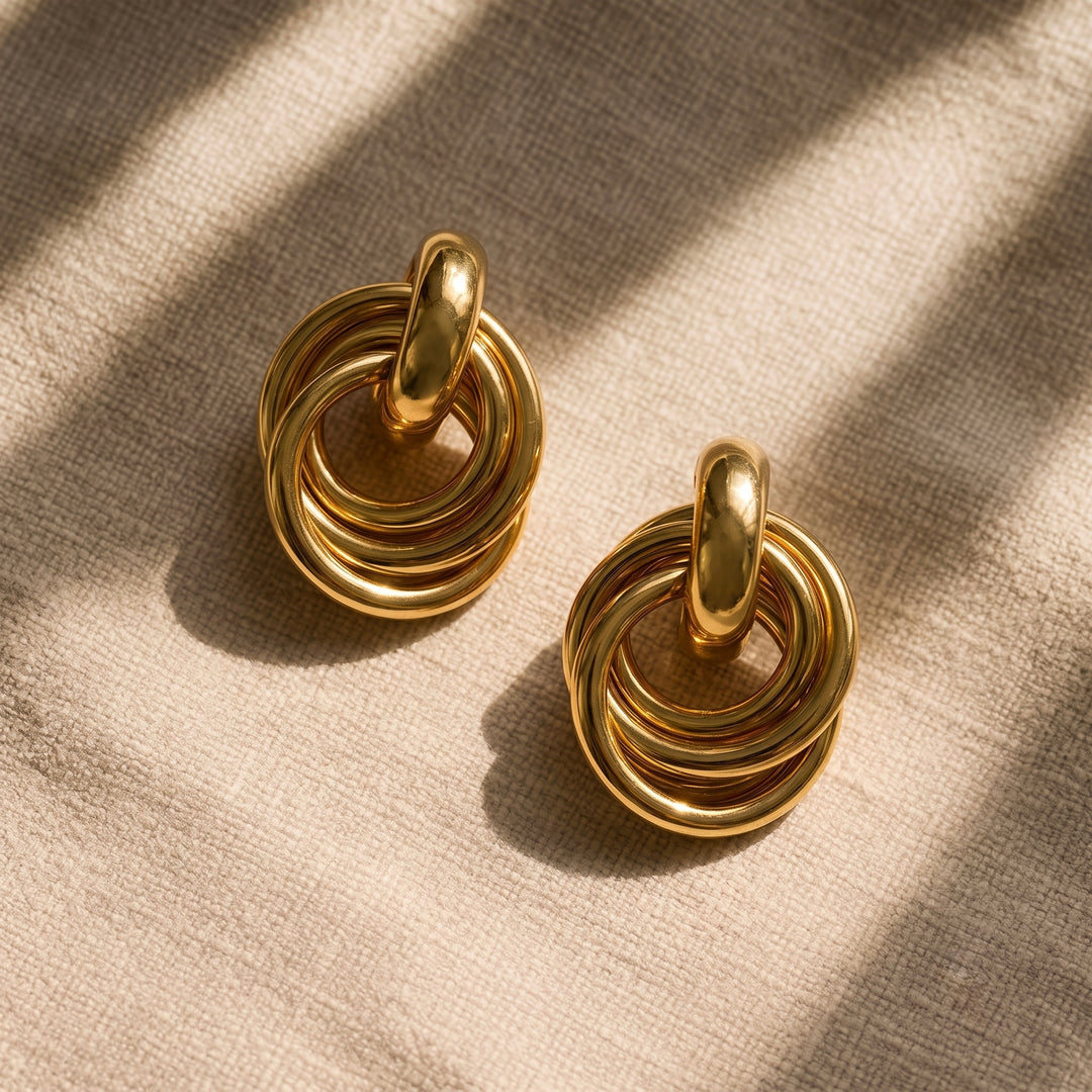 Layered Coil Hoop Earrings