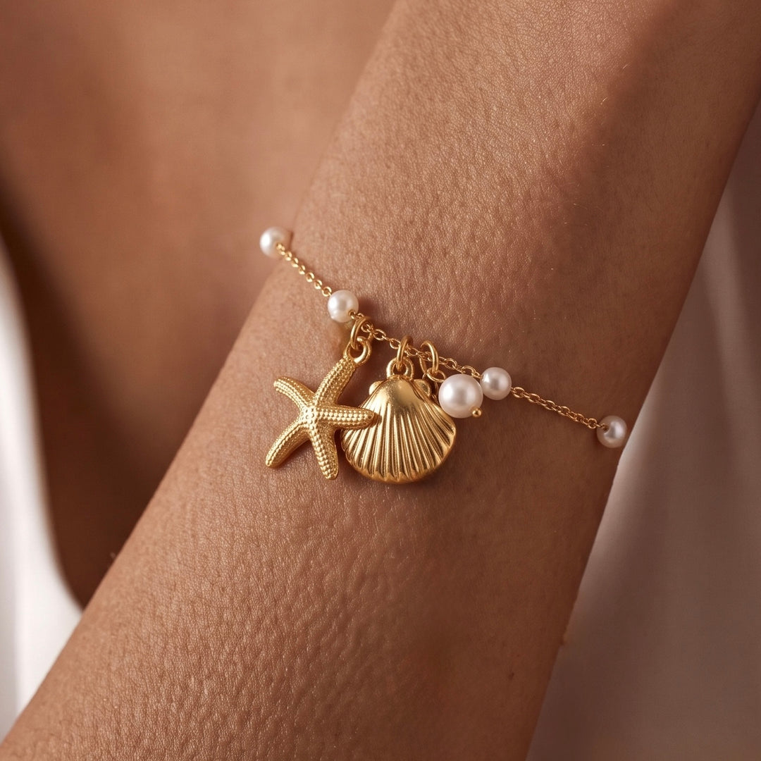 Starfish & Shell Charm Bracelet
