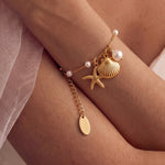 Load image into Gallery viewer, Starfish &amp; Shell Charm Bracelet
