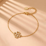 Load image into Gallery viewer, Double Clover Charm Bracelet
