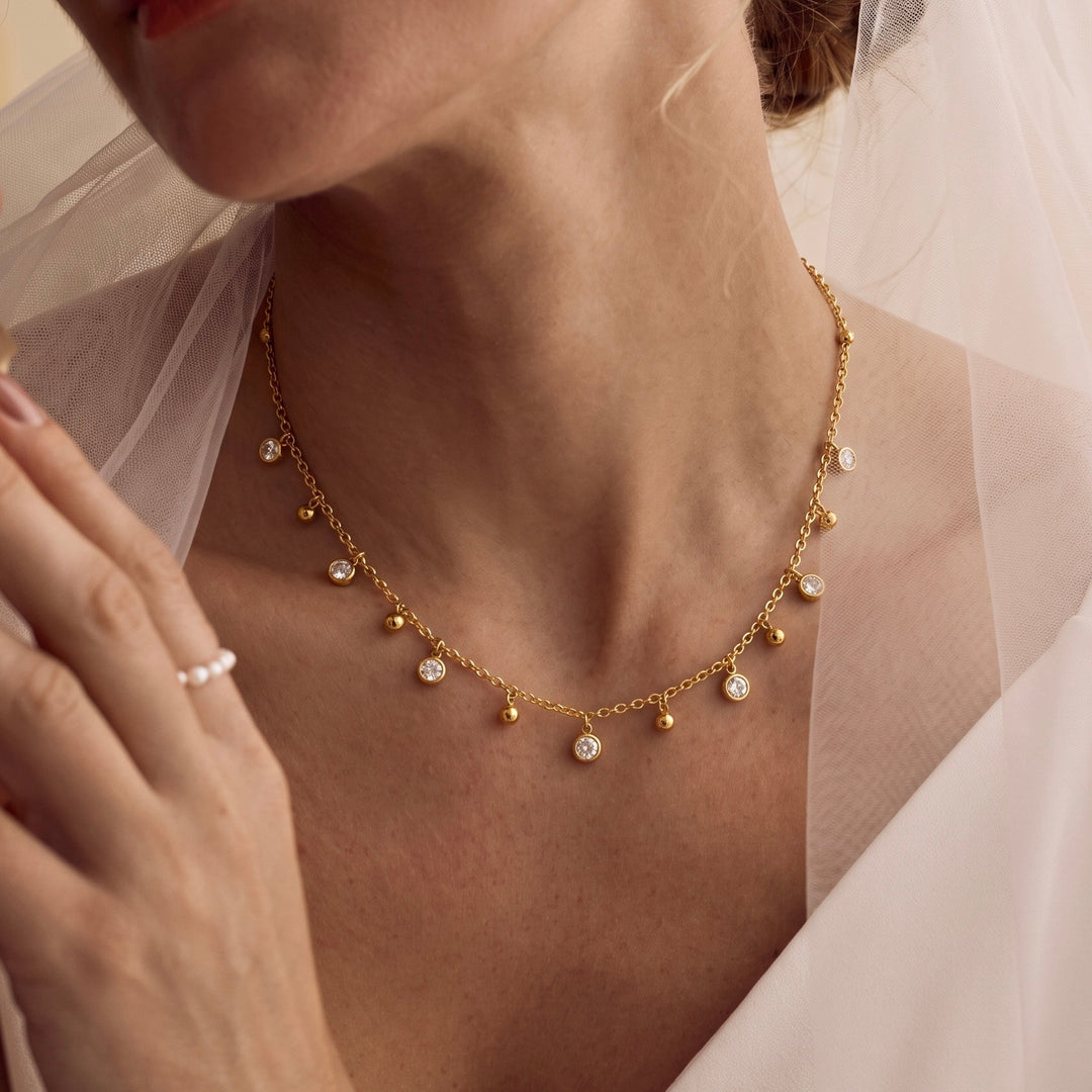 Beaded Station Necklace