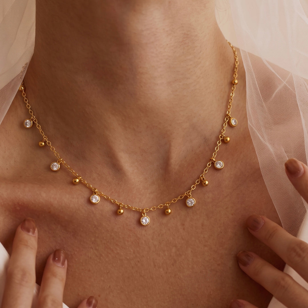Beaded Station Necklace