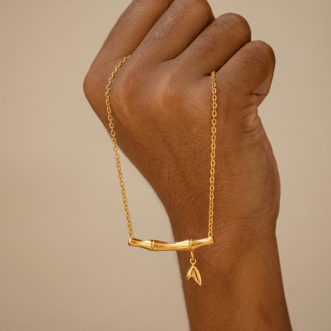 Sculptural Wave Pendant Necklace