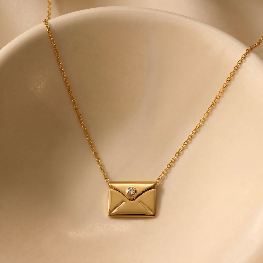 Envelope Pendant Necklace