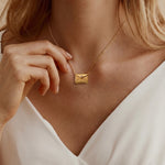 Load image into Gallery viewer, Envelope Pendant Necklace
