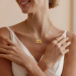 Load image into Gallery viewer, Envelope Pendant Necklace
