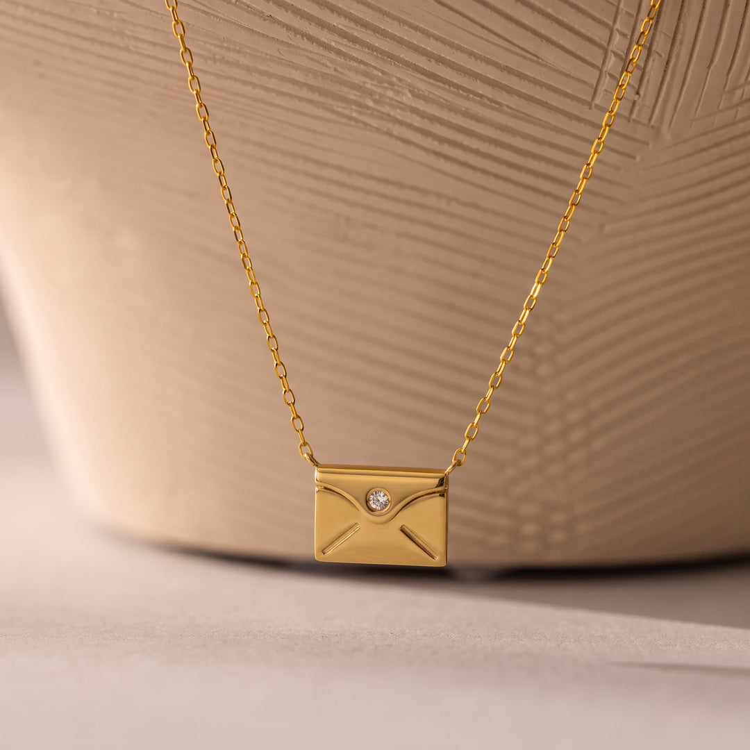 Envelope Pendant Necklace