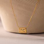 Load image into Gallery viewer, Envelope Pendant Necklace
