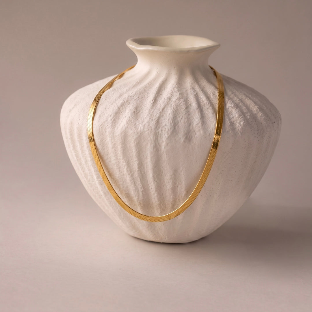 Sleek Gold Snake Chain Necklace