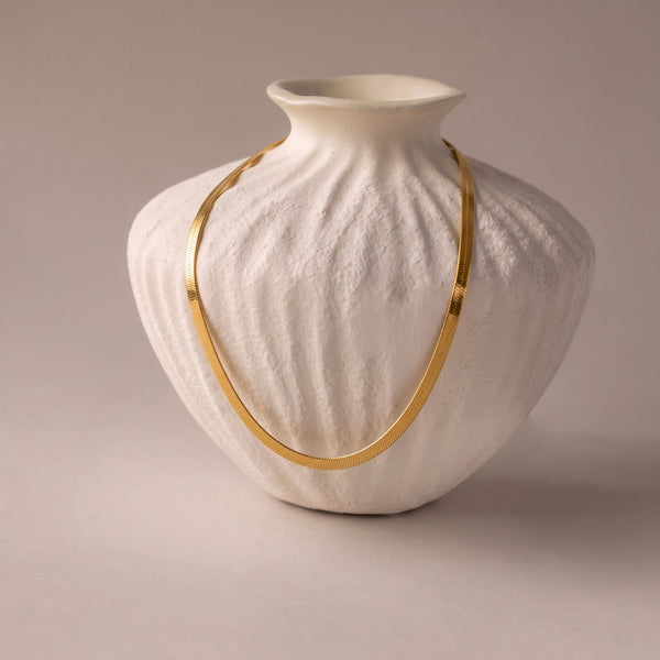 Sleek Gold Snake Chain Necklace
