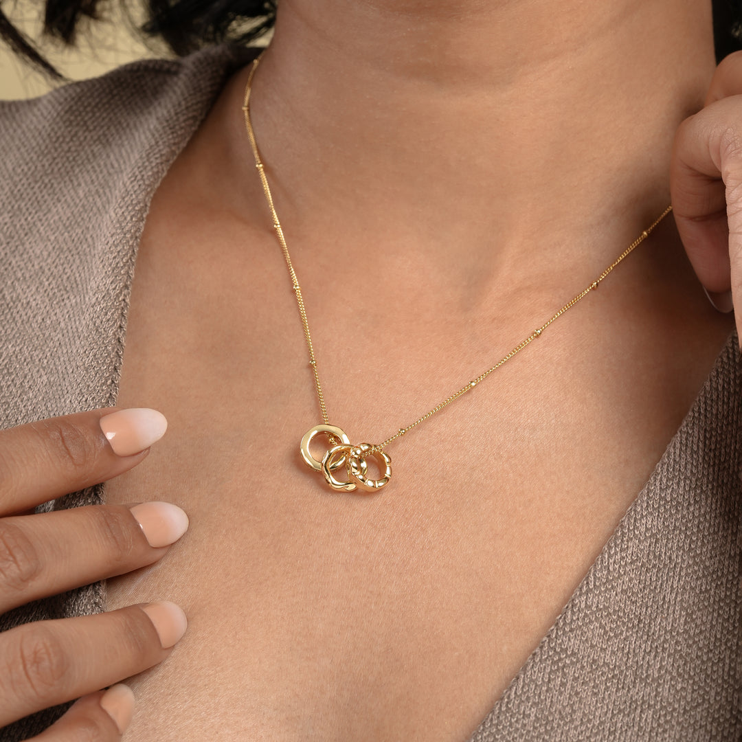 Multi Rings Women Pendant Necklace