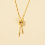 Load image into Gallery viewer, Luxury Onyx &amp; CZ Lariat Necklace
