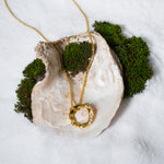 Load image into Gallery viewer, Gold Circle Ring Pendant Necklace
